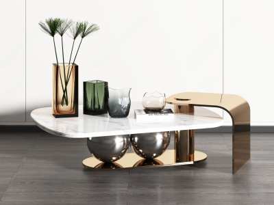 现代茶几3D模型下载